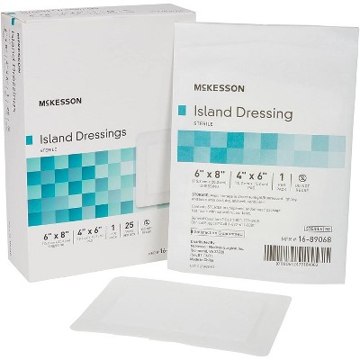 McKesson 16-89068 Island Dressing 6 in. X 8 in. Sterile (Box of 25)
