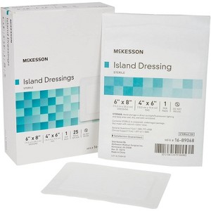 McKesson 16-89068 Island Dressing 6 in. X 8 in. Sterile (Box of 25) - 1 of 3