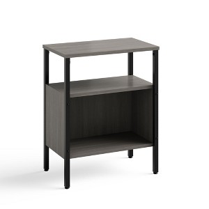 Safco Simple Storage 5507BLGR Space Saving Compartment Powder Coated Steel Frame Compartment Organizer Display Stand w/ Leveling Glides, Sterling Ash - 1 of 4
