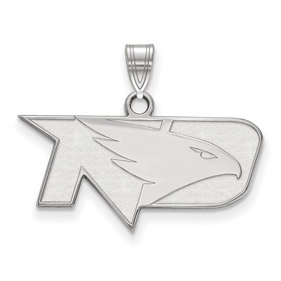 Black Bow Jewelry 14k White Gold North Dakota Fighting Hawks NCAA Small Pendant