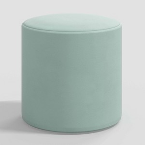 Skyline Furniture Round Thalia Ottoman in Velvet - 1 of 3