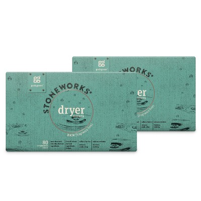 Grab Green Stoneworks Dryer Sheets, Fragrance-Free Rain Scent