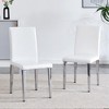 KWPZQEB Dining Chairs Set, Modern Kitchen Chairs with Metal Legs & PU Leather Cushion for Living Room Dining Room Restaurant - 2 of 4