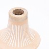 ChicFurnit Decorative Vases Elegant Flower Vase Florero Handcrafted Vase Tabletop Vase Modern Vase for Living Room Decor, Beige, 7"*7"*17" - 3 of 4