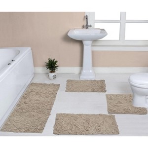 Modesto Collection Cotton Tufted Set of 4 Bath Rug Set - Home Weavers - 1 of 4