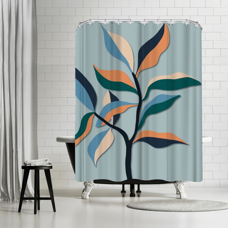Americanflat 71x74 Botanical Shower Curtain by Miho Art Studio, 1 of 6