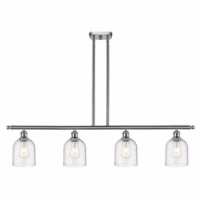 Bella - 4 Light Stem Hung Island In Industrial Style-10 Inches Tall and 48 Inches Wide