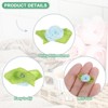 Unique Bargains Mini Ribbon Roses Fabric for Crafts Wedding 100 Pcs - 2 of 4