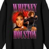 Whitney Houston Poses Crew Neck Long Sleeve Black Unisex Adult Tee - 2 of 3