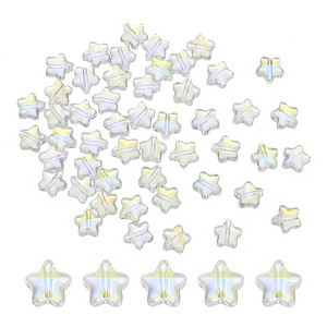 Unique Bargains Bracelet Jewelry Making Glass Charm Pendants Star Beads 0.31" 200 Pcs - 1 of 4