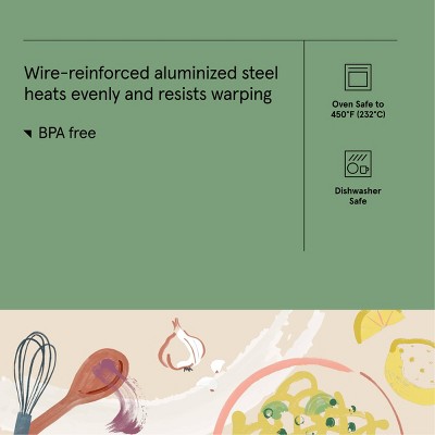 9x13 Nonstick Aluminized Steel Cake Pan Set with Lid Gold - Figmint™