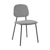 Armen Living,Lucy Grey Velvet and Metal Dining Room Chairs - Set of 2 - 2 of 4