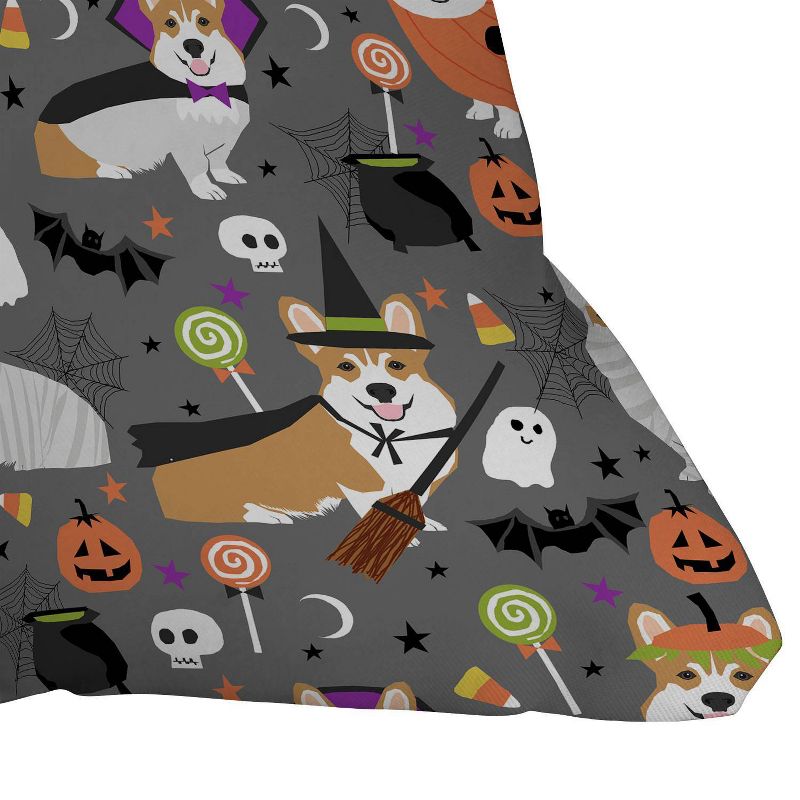 16&#34;x16&#34; Pet Friendly Corgi Halloween Costume Dogs Square Throw Pillow Gray - Deny Designs, 4 of 6