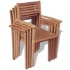 vidaXL Stackable Patio Chairs 4 pcs Solid Teak Wood - 2 of 4
