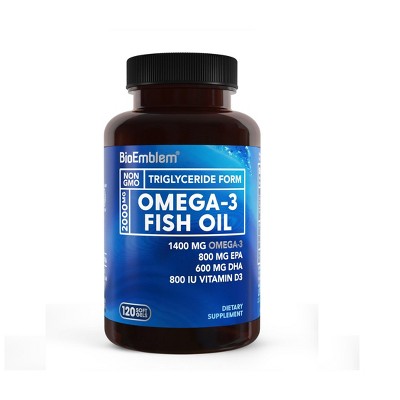 BioEmblem Omega-3 Fish Oil 2000mg 120 ct