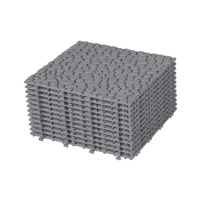 Interlocking Deck Tiles, Outdoor Waterproof & Anti-slip, for Patio, Balcony, Pool Side, Bathroom, Shower, Balcony, Porch