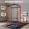 1100 lbs Multi-Functional Power Cage, Adjustable Safety Bars, Power Rack with Pull-Up Bar for Home Gym and Garage Gym - 2 of 4