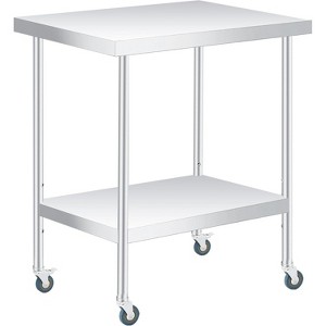Coucheta Stainless Steel Prep Table, Heavy Duty Commercial Work Table with Adjustable Undershelf for Commercial Kitchen Restaurant - 1 of 4
