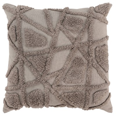 20x20 Oversize Geometric Fur Square Throw Pillow Cover Gray Rizzy   GUEST D602a00d 1c14 4c1b A2f2 263ccabc7649