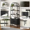 MOEPISY 71 Inch 5 Tier Shelf, Large Bookcase with 2 Door Storage Cabinet Modern Tall Broad Bookshelves Organizer Black - 4 of 4