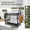 Fortune Candy 16'' Tall Large Capacity Multifunction Storage 2 Tier Dish Drying Rack - 3 of 4
