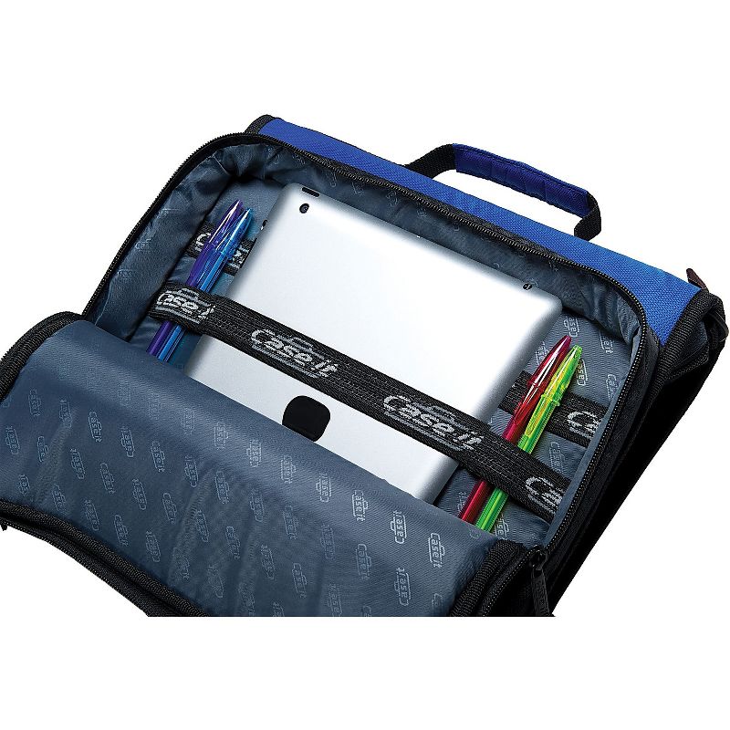 Case It 2 Blue Zipper Binder with Laptop/Tablet Pocket LT-007BLU, 3 of 6