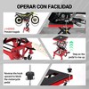 350LBS Motorcycle Lift Jack - Foot-Pump Scissor Lift Table with Safety Lock, Wheels，Oil Drain Hole，Height Adjustable 13.78-34.25" for ATV - 3 of 4