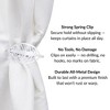 Evideco French Home Leaf Curtain Tiebacks Set of 2 - Clip-On Metal Holdbacks for Sheer or Light Curtains - 4 of 4