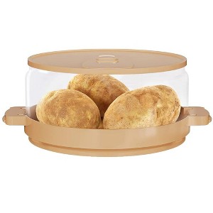 Itopfox Microwave Baked Potato Cooker Cooks In Minutes Tender & Fluffy, Baking Potato Cooker For Microwave Oven, Twice Baked Potatoes Steamer - 1 of 4