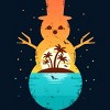 Men's Design By Humans Christmas in July Snowman Sunset By destiny29 Tank Top - 2 of 3