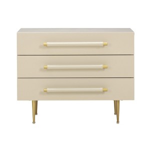 TOV FurnitureTrident Nightstand Taupe 28"W x 19"D x 22"H - 1 of 4