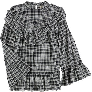 Max Studio London Womens Ruffled Knit Blouse - 1 of 1