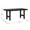 WestinTrends Ashore Outdoor Modern HDPE 66" Wide Rectangle Patio Dining Table for 6 - 3 of 4
