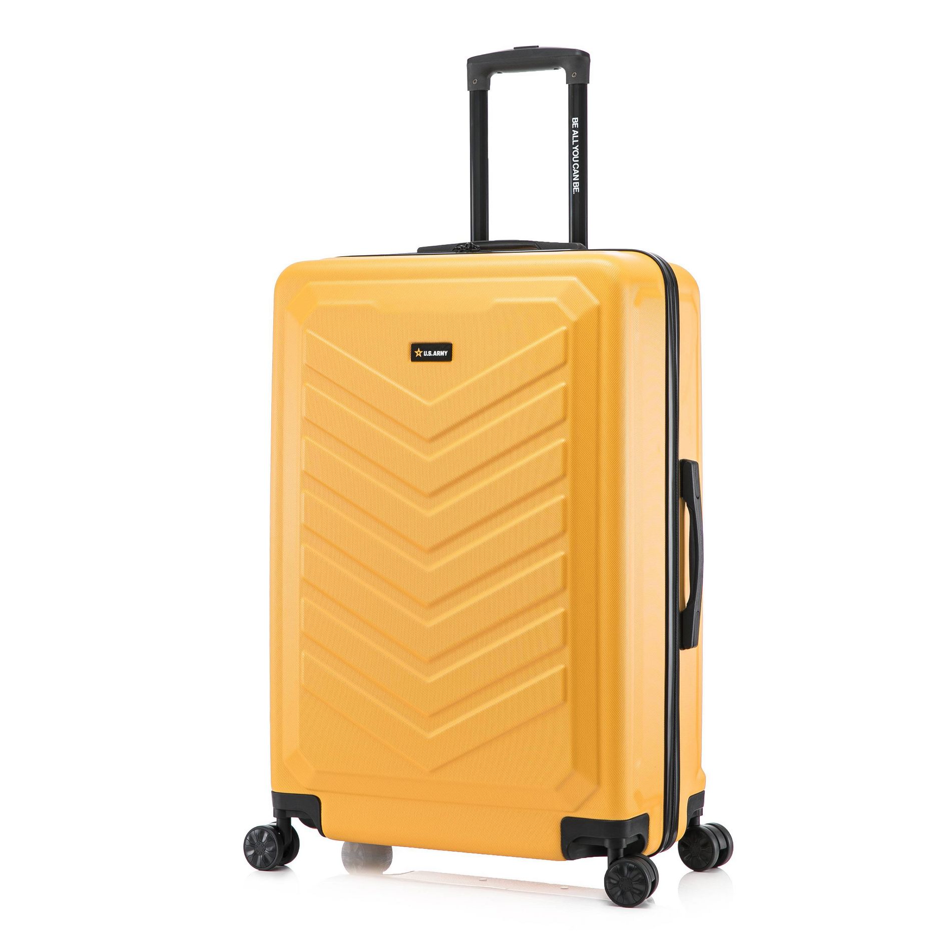 U.S. Army FOX 28" Large Checked Hardside Suitcase - Mustard