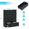 4 Drawer Filing Cabinet Office Vertical Files Storage File Drawers for A4 and Letter-Sized Documents - 3 of 4