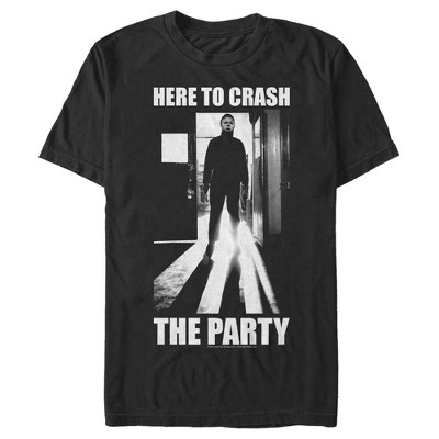 Men s Halloween Ii Michael Myers Crash The Party T shirt Black