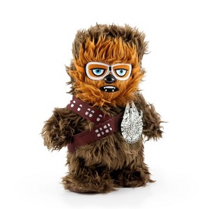 Seven20 Star Wars Chewbacca Interactive Walk N' Roar | Moves & Makes Noise | 12" Plush w/ Millennium Falcon Pin - 1 of 4