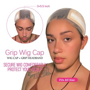 Labhairs Wig Grip Cap - Transparent, No Glue, Reusable & Breathable for Secure Fit - 1 of 4