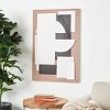 37"x25" Wooden Circle Geometric Textured Wall Art, Fabric Backing - Olivia & May - 2 of 4