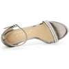 Allegra K Women's Stiletto Heels Rhinestone Ankle Strap Sandals - 4 of 4