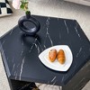 FURNIinspire Coffee Tables Hexagonal MDF Coffee Table with Pattern Stickers Multi Hole Design Large Size for Living Room, Black, 31.5"*27"*14" - 4 of 4