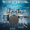 Karl Home 22 Inch Adult Drum Set, 5-Piece Full-Size Drums Kit in Brushed Blue - 2 of 4
