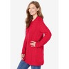 Woman Within Plus Size Cotton Cable Knit Cardigan Sweater - 4 of 4