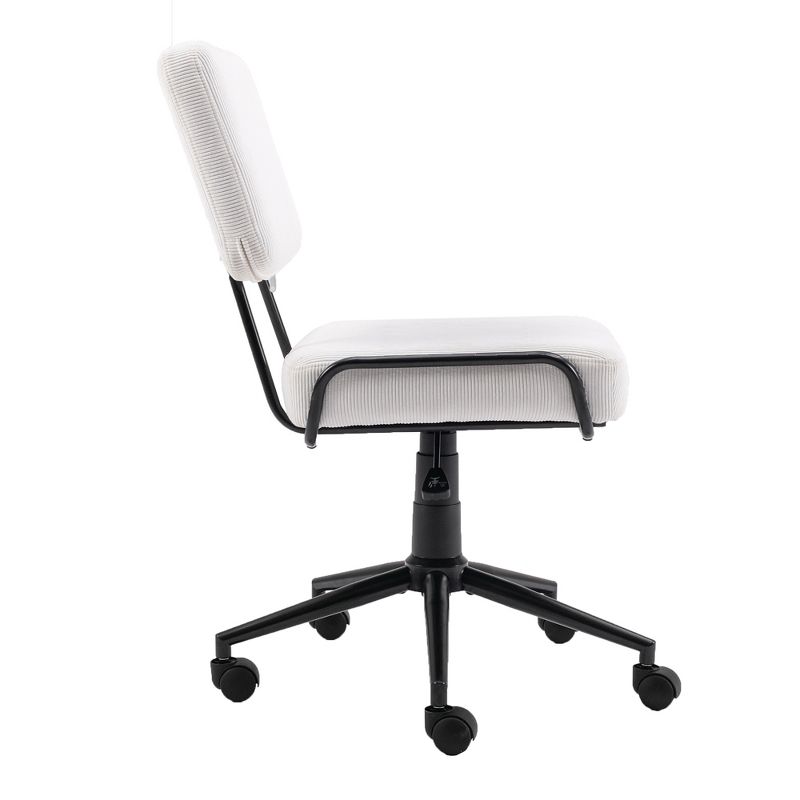 360° Swivel Corduroy Office Chair With Adjustable Height - ModernLuxe, 4 of 9