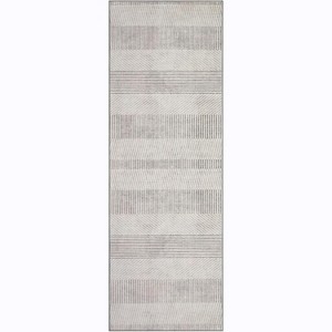 Acekool Modern Washable Area Rug, Non-Slip Low Pile Stripe Pattern, Soft 8'x10' Rug for Living Room, Bedroom, Entryway, Blue - 1 of 4
