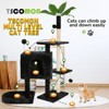 Modern Multicoloured Rotatable Deformation Soft Plush Cat Tree Pet Tower with Scratching Post and Hanging Ball - 4 of 4