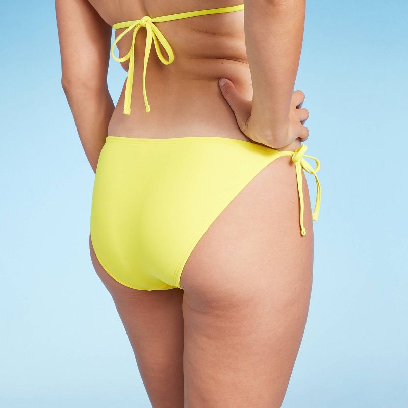 Women's Side-Tie Cheeky Bikini Bottom - Wild Fable™ Yellow, 6 of 17