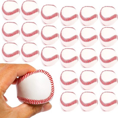 34 Pieces Baseball Party Favors Includes 18 Pieces Baseball Silicone Rubber  Bracelets and 16 Pieces Mini Foam Baseballs for Baseball Birthday Party  Supplies School Carnival Reward Goodie Bag Fillers 