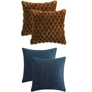 REGALWOVEN 4 Pcs Soft Cozy Throw Pillow Covers for Home Decor 16" x 16" - 1 of 4