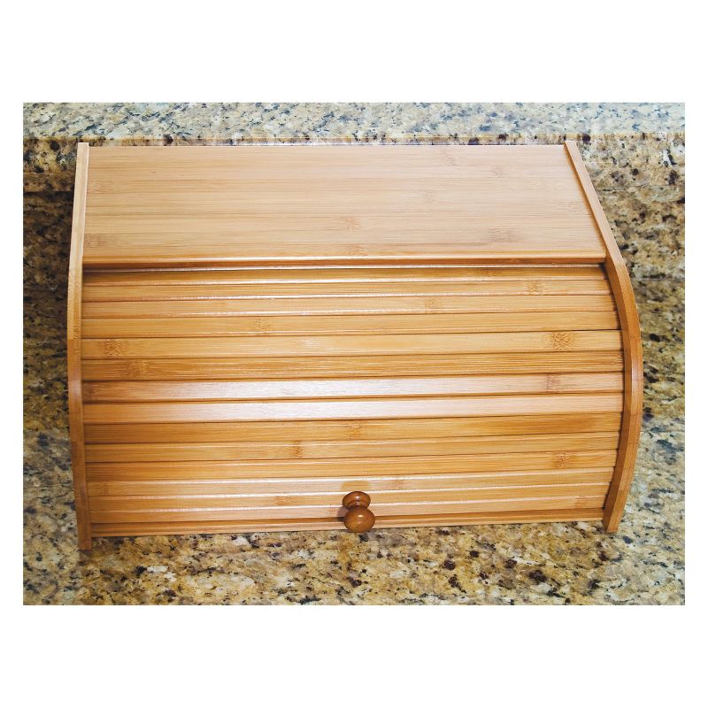 Bamboo Rolltop Breadbox - Lipper International, 3 of 6